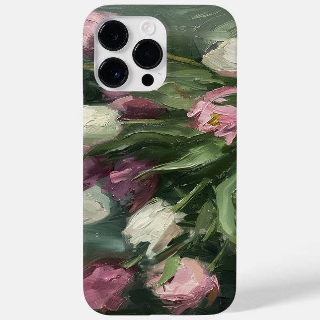Moody Floral Tulips Case-Mate iPhone Hülle (Rückseite)