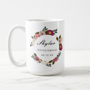 Moody Floral Watercolor-Feuerwehr Kaffeetasse