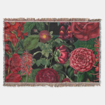 Moody Florals Black & Burgundy Vintag