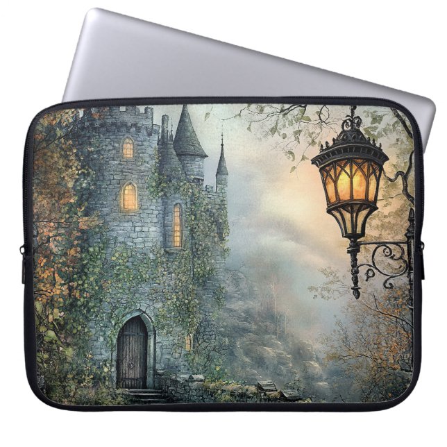 MOODY FOGGY IRISH CASTLE SCENE LAPTOPSCHUTZHÜLLE (Vorderseite)