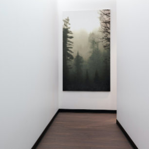 Moody Foggy Treescape Landschaftsbild Malerei Leinwanddruck