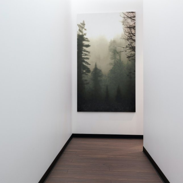 Moody Foggy Treescape Landschaftsbild Malerei Leinwanddruck (Von Creator hochgeladen)