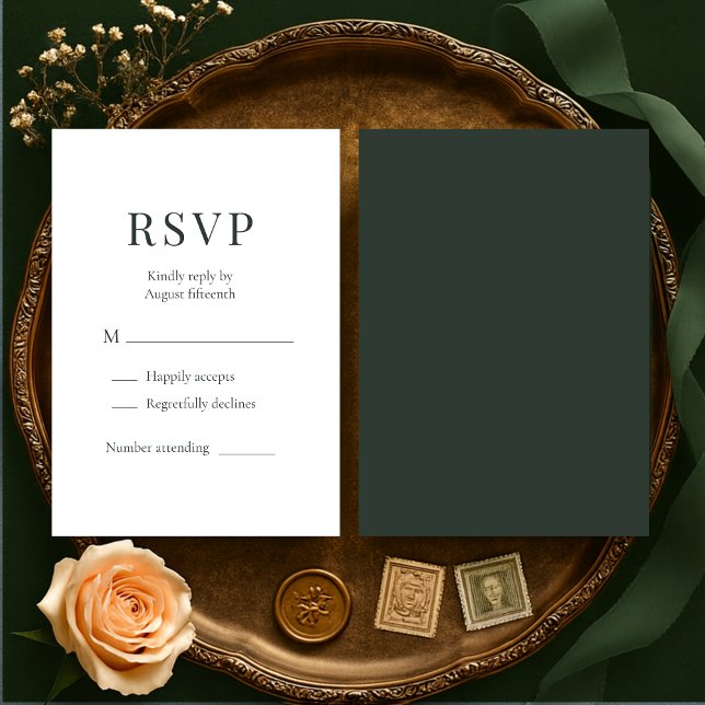 Moody Forest Green Wedding RSVP  (Von Creator hochgeladen)