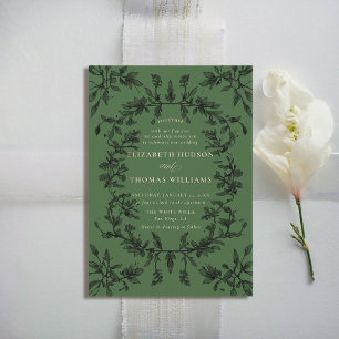 Moody Forest Moss Botanische Moderne klassische Ho Einladung