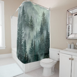 Moody Forest Shower Curtain Duschvorhang