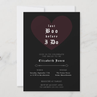 Moody Gothic Bridal Shower Invitation Einladung