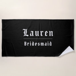 Moody Gothic Bridesmaid Beach Towel Strandtuch