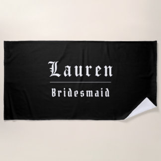 Moody Gothic Bridesmaid Beach Towel Strandtuch