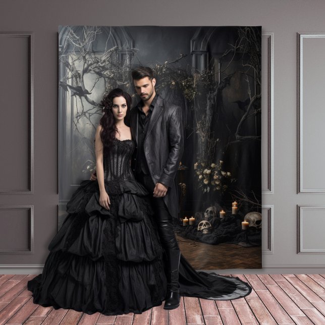 Moody Gothic Dark Alter mit Skulls XLarge Wandteppich (Von Creator hochgeladen)