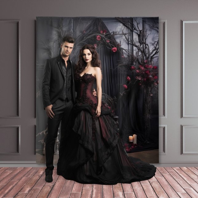 Moody Gothic Dark Veiled Arch & Chair XLarge Wandteppich (Von Creator hochgeladen)