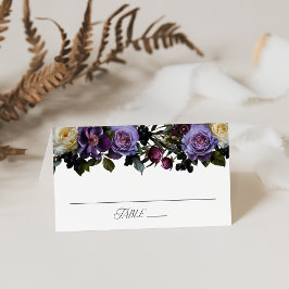 Moody Gothic Floral Wedding Platzkarte