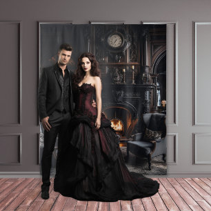 Moody Gothic Mansion Blue Study Chairs XLarge Wandteppich