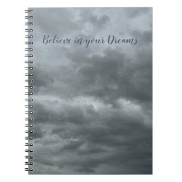 Moody Gray Clouds Foto Spiral Notebook Notizblock