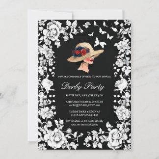 Moody High-Fashion Kentucky Derby Invitation | Bla Einladung