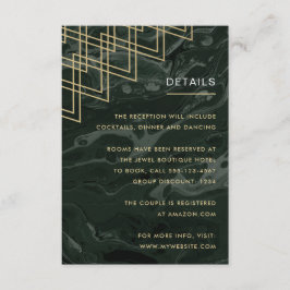 Moody Hues Emerald Green Marble Enclosure Card Begleitkarte