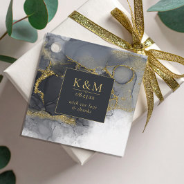 Moody Ink Charcoal Gold Abstrakt ID988 Geschenkanhänger