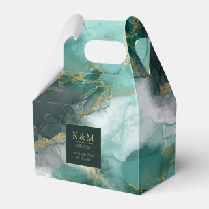 Moody Ink Emerald Gold Abstrakt ID988 Geschenkschachtel