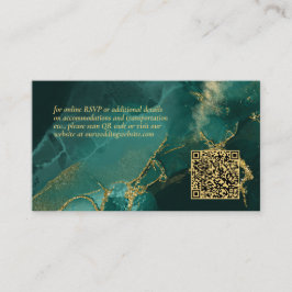 Moody Ink Emerald Gold Abstrakte Website-ID988 Begleitkarte