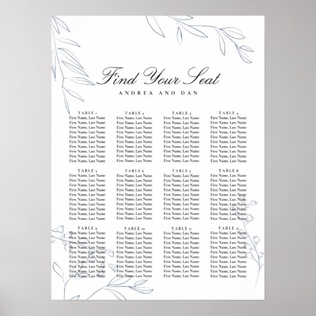 Moody Jewel Tone Hochzeitstabelle Poster (Vorne)