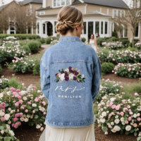 Moody Lila Blooms Calligraphy Mrs. wedding day
