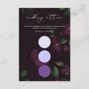 Moody Lila Calligraphy Wedding Color Begleitkarte
