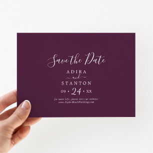 Moody Lila Coordinate Plum Horizontal Save The Date