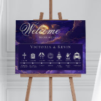 Moody Lila & Gold Moonlit Wolken Reihenfolge der V