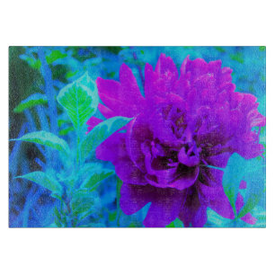Moody Lila Peony mit Beautiful Weigela Foliage Schneidebrett