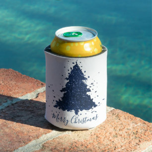 Moody Merry Christmas Classy Dark Navy Blue Tree Dosenkühler