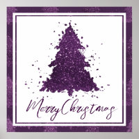Moody Merry Christmas | Dark Plum Purple Tree