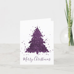 Moody Merry Christmas Lila Baum "Deep Pum" Feiertagskarte