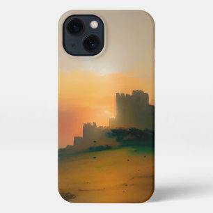 Moody Misty Burg Ruins Öl Malerei Kunst iPhone 13 Hülle