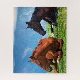 Moody Mountain Horses: Ein Fine-Art-Reise-Puzzle. Puzzle