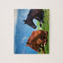 Moody Mountain Horses: Ein Fine-Art-Reise-Puzzle.