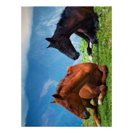 Moody Mountain Horses: Eine Reise in die feine Kun Poster