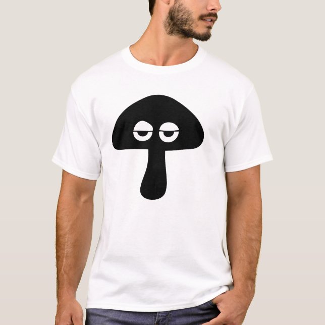 Moody Mushroom-Silhouette T-Shirt (Vorderseite)