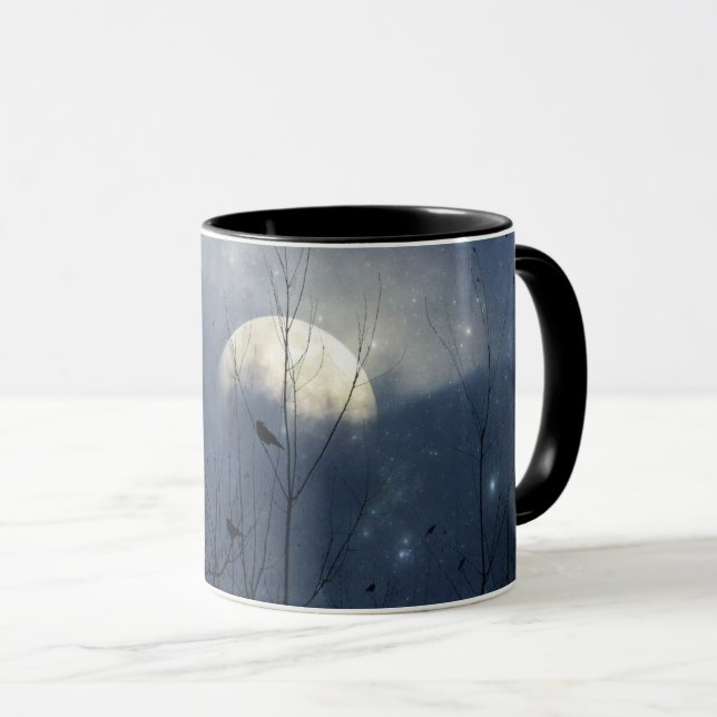 Moody Night Crows Tasse (VorderseiteRechts)