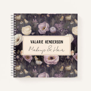 Moody Night Floral Business Spiral Notebook Notizbuch