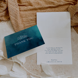 Moody Ocean Watercolor Danke Karte