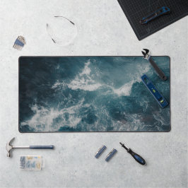 Moody ocean waves, art photo schreibtischunterlage