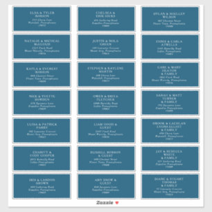 Moody Ocean Wedding Guest Address Aufkleber