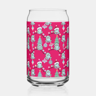 Moody Octopus With Christmas Lights Red Dosenglas