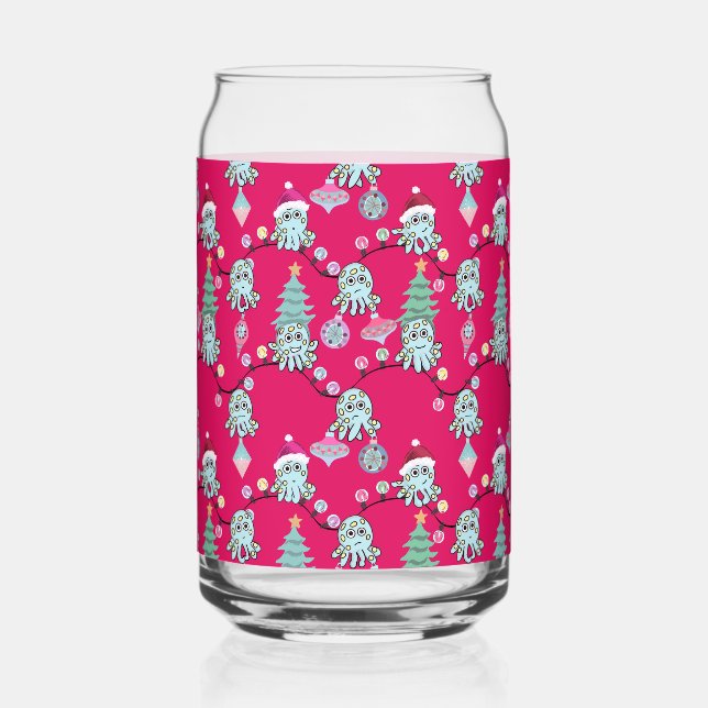 Moody Octopus With Christmas Lights Red Dosenglas (Links)