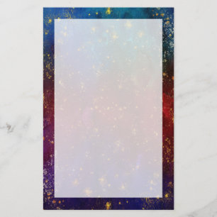 Moody Ombre   Psychedelische Grunge Gold Stardust Briefpapier