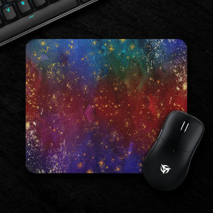 Moody Ombre   Psychedelische Grunge Gold Stardust Mousepad