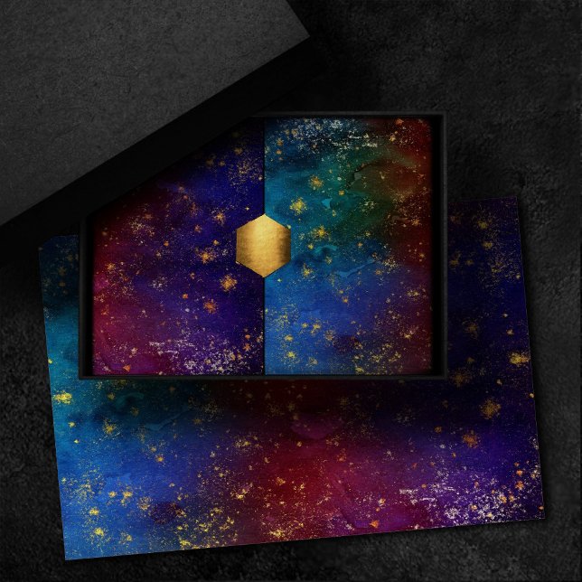 Moody Ombre | Psychedelische Grunge Gold Stardust Seidenpapier (Von Creator hochgeladen)