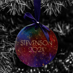 Moody Ombre Psychedelischer Grunge Stardust Cust Keramik Ornament