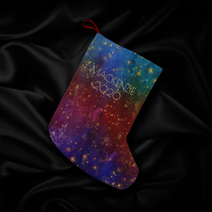 Moody Ombre Psychedelischer Grunge Stardust Cust Kleiner Weihnachtsstrumpf