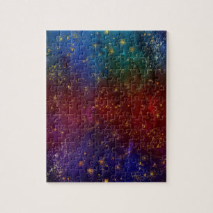 Moody Ombre Rainbow Dunkle Grunge Gold Stardust Puzzle