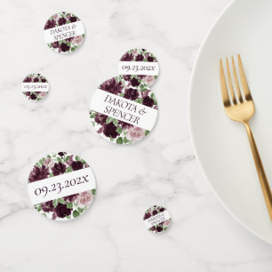 Moody Passion   Dramatisch Lila Blumenhochzeit Konfetti